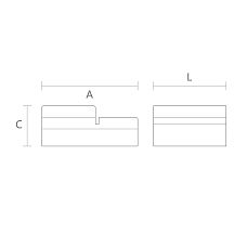 Cross-section diagram of profile DK-001 showing layers of moisture-resistant MDF and plywood