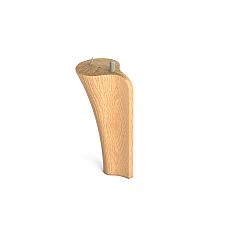 Modern furniture leg MN-232 from solid oak, angled view