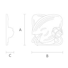 Elegant Carved Rosette R-063R Drawing