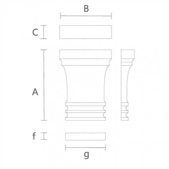 Капитель KL-067 для Дверного Проема чертеж