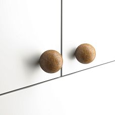  Ручка мебельная ORB HL-002  в форме шара, из натурального дерева, предназначенная для покраски под эмаль