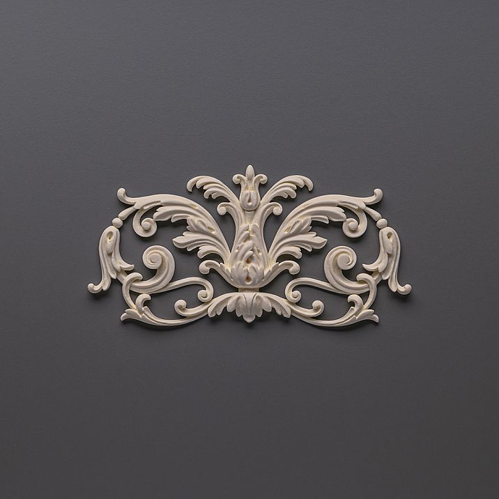 Carved polyurethane overlay NPU-040 170mm - decorative element for furniture
