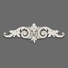 Decorative molding NPU-250 &mdash; carved overlay made of polyurethane with elegant classical scrolls