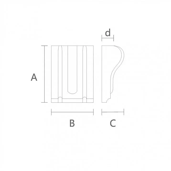 Кронштейн из массива дуба KR-039 для любителей роскоши чертеж