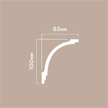 Cornice A130V1 POLYSTYRENE HI WOOD 100mm x 83mm x 2.0m &mdash; volumetric decor for expressive interiors