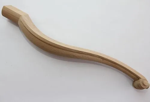 Elegant furniture leg 80 mm with classic pattern.