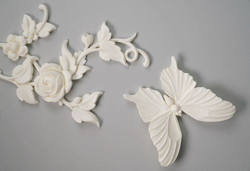 Modern floral moldings for interior decoration