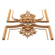 C.VRS-065 Set Elements from Oak and Beech, Wooden Overlay Decor