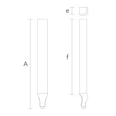 Furniture leg with drawing