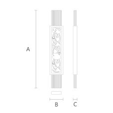 Wooden staircase newel post L-092.1 &mdash; suitable for any interior style drawing