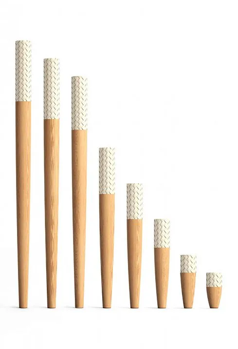 Legs with polyurethane decoration for furniture