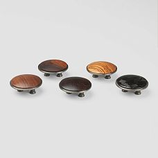 Ton HL-058-1M furniture push handle with carbon coating, 74 mm diameter and two mounting posts