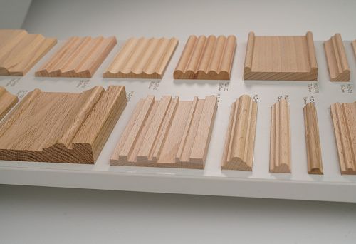 Samples of Wooden Lintels of Various Profiles, Including 10&times;30 mm Lintel from Solid Beech and Oak.