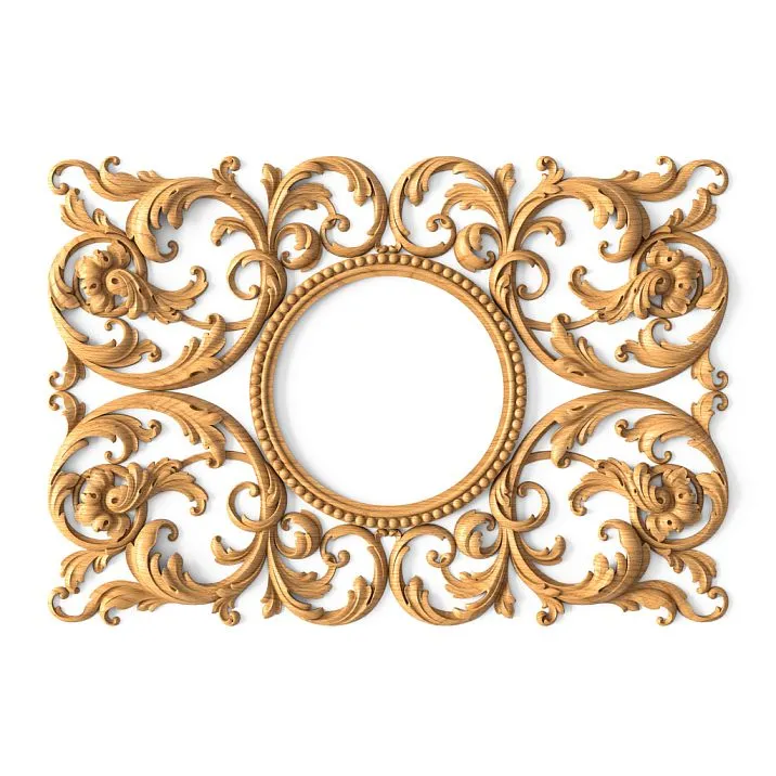 Carved insert N-182.1 from solid oak &ndash; a decorative element for furniture