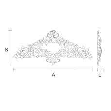 Wooden inlay for creating an atmosphere of luxury and elegance drawing