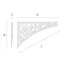 Carved Insert N-177L: for decoration drawing