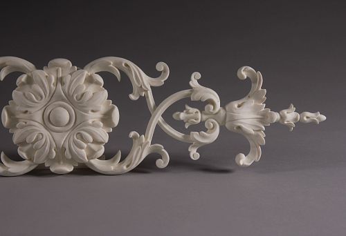 Plastic decor element in classic style