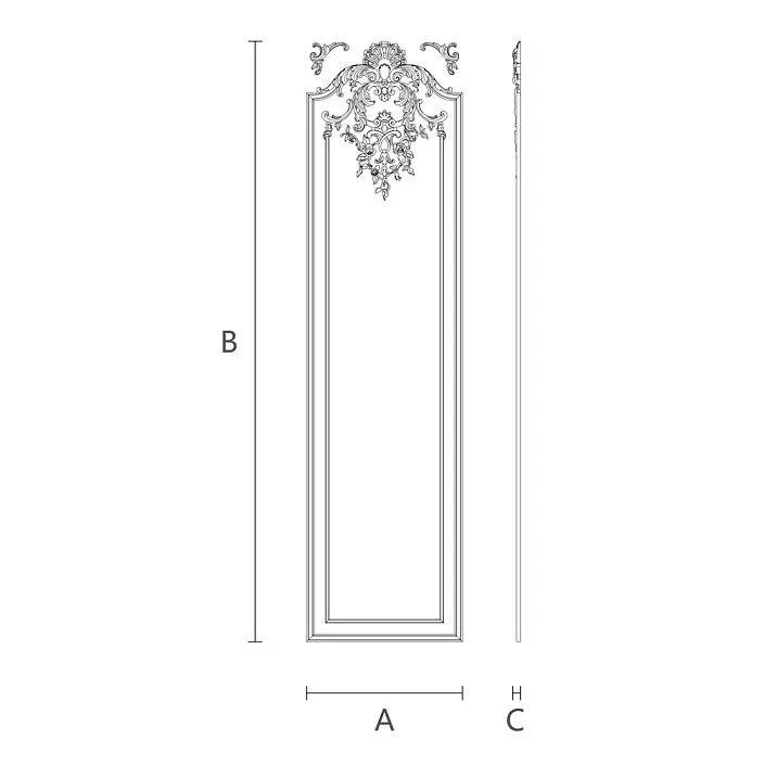 Decorative elements for furniture decoration C.VRS-060 drawing