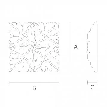 Carved Rosette R-064 Wooden Rosette Stavros