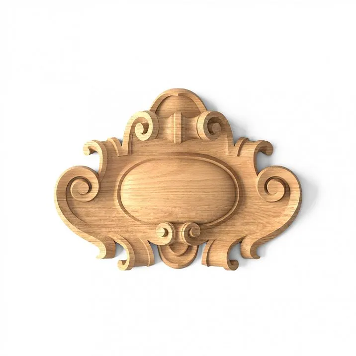Wooden inlay with floral ornament