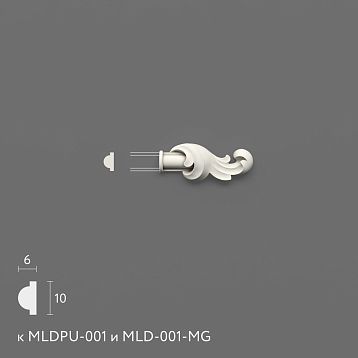 Polyurethane molding NPU.VRS-008.1R. Molding decor. Image 699447a2e9340