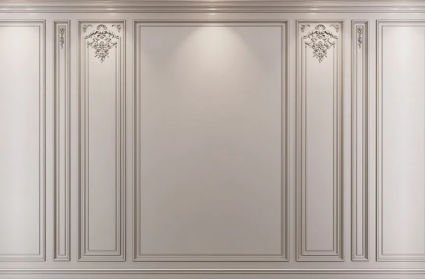 Wall panels INT-023 with decorative wooden elements