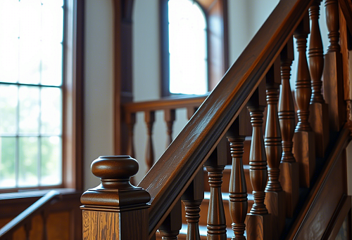 Wooden balusters for stairs in a classic interior, buy a baluster in Kazan, choosing staircase elements