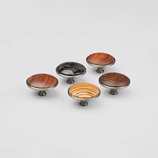 Ton HL-058-2M furniture push handle with carbon coating and stainless steel trim