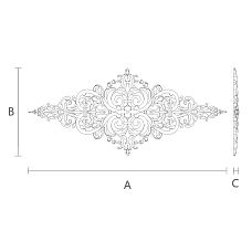 Резная фигура из дерева - накладка N-321 чертеж