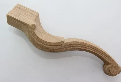 Carved wooden leg 400 mm &ndash; a combination of style and reliability.