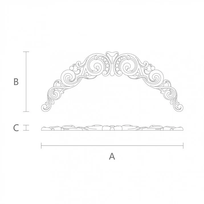 Carved Inlay IKN-016, Decoration Drawing