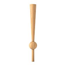 Modern furniture leg MN-238, height 750 mm, central spherical part made of premium-grade beech solid wood