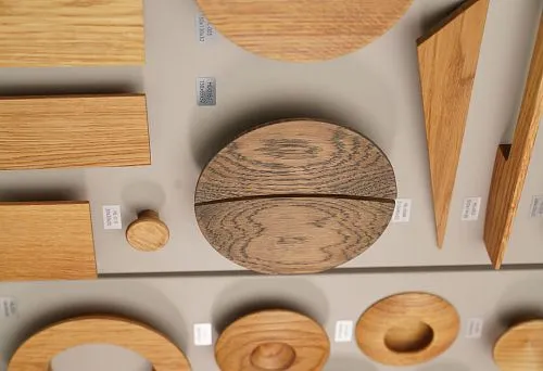 Collage of Materials and Hardware for Testing Furniture Concepts.