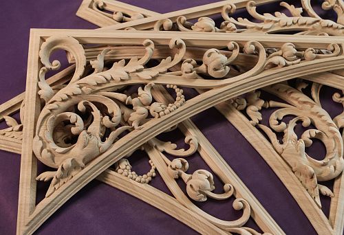 Carved applied decoration for doorways