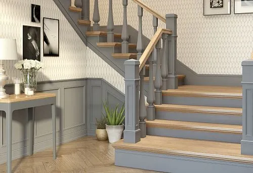 Modern staircase construction design with quality finishing