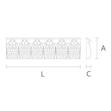 Carved molding K-066 for an elegant interior