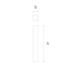 Drawing of a modern straight leg