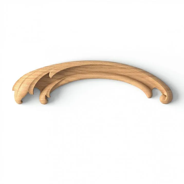 Surface-mounted element made of oak or beech with carved ornament