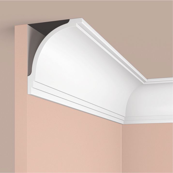 Cornice A130V1 POLYSTYRENE HI WOOD 100mm x 83mm x 2.0m &mdash; volumetric decor for expressive interiors
