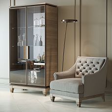 Carved wooden leg for chairs and cabinets in interior design