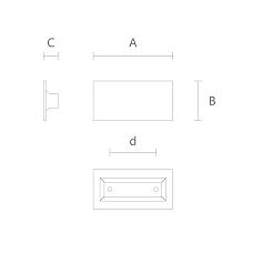 Drawing of Rectangular Handle