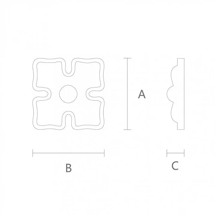 Carved Outlet R-040 Wood Drawing