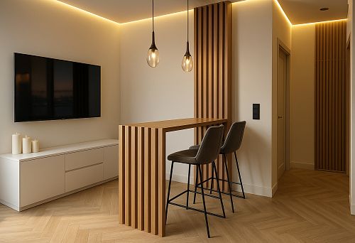 New Furniture in Modern Interiors &mdash; Bar Counter and Chairs as an Example of Effective Furniture Sales