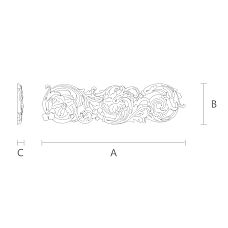 Decorative element for decorating furniture, walls, doors drawing