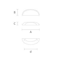 Shell-shaped handle drawing
