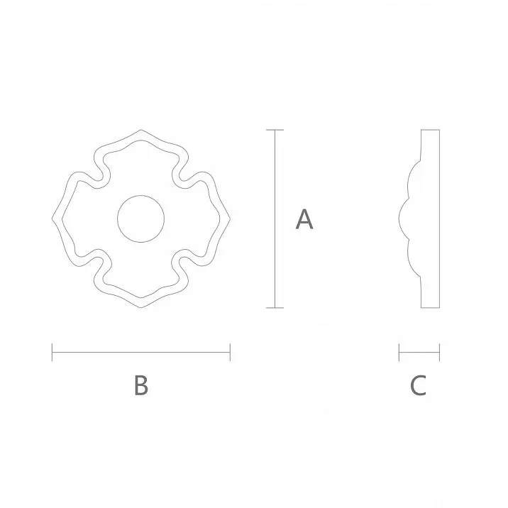 Carved Rose R-039 in Interior Drawing