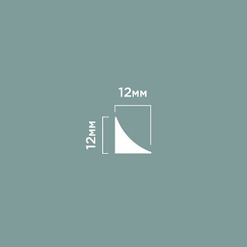 Impact-resistant polystyrene wall molding TR12 Hi Wood, 12&times;12 mm, length 2.7 meters