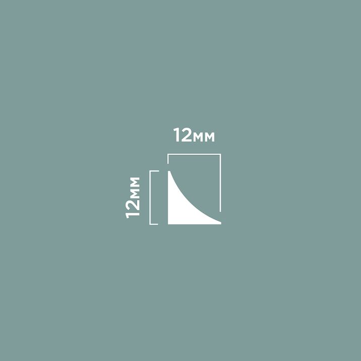 Molding TR12 POLYSTYRENE HI WOOD 12mm x 12mm x 2.7m. drawing
