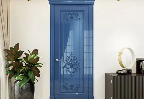 Bright accent in interior with door decor from STAVROS