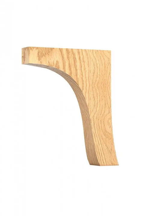 Geometric furniture leg MN-207 made of solid wood, corner view